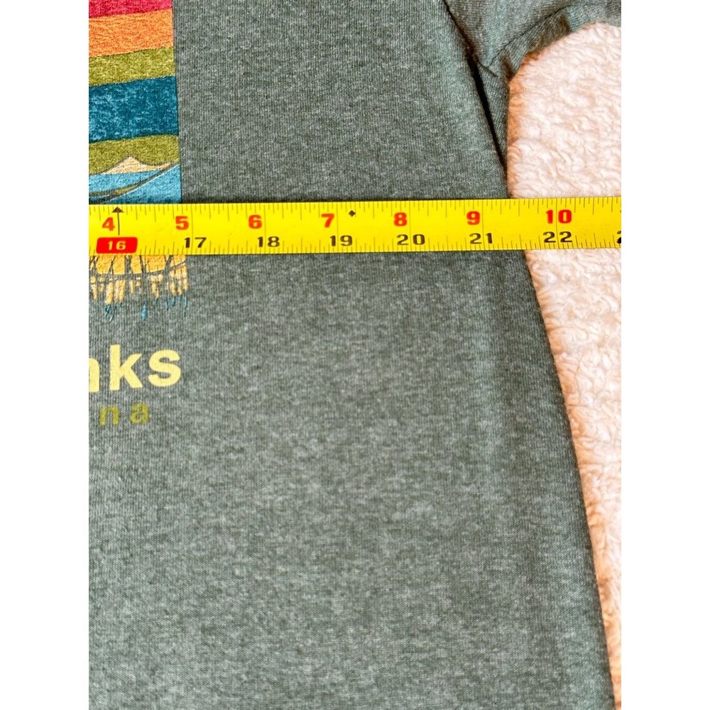 Outer Banks North Carolina Graphic T-Shirt Short Sleeves Green Preowned Gildan L - Picture 6 of 7